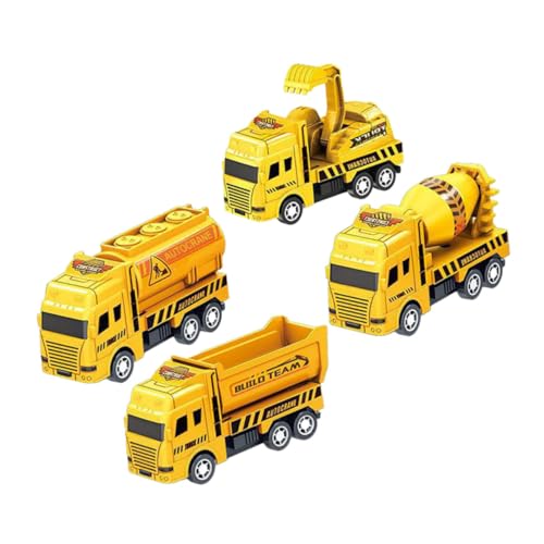 4 Stück Baustellenfahrzeuge Rückziehspielzeug für Friktionsbetriebene Trucks Robustes Kunststoffspielzeug für Jungen für Outdoor Spiele und Geburtstagsgeschenke 4 Stück Baustellenfahrzeuge Rückziehspielzeug für Friktionsbetriebene Trucks Robustes Kunststoffspielzeug für Jungen für Outdoor Spiele und Geburtstagsgeschenke von Milisten