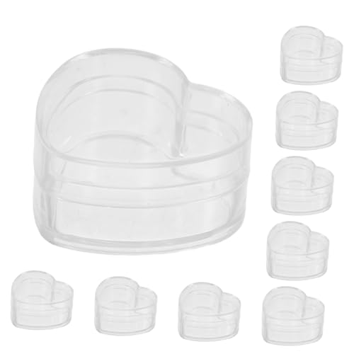 MILISTEN 10 Stück Teiliges Miniatur Puppenhaus Aufbewahrungsboxen Herzförmig Transparent Kleine Kunststoffboxen mit Klarem Sichtfenster für Miniaturzubehör und DIY Dekoration MILISTEN 10 Stück Teiliges Miniatur Puppenhaus Aufbewahrungsboxen Herzförmig Transparent Kleine Kunststoffboxen mit Klarem Sichtfenster für Miniaturzubehör und DIY Dekoration von Milisten