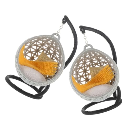 MILISTEN 2 Stück Puppenhaus Möbel Stabiles DIY Mini Schaukelstuhl Modell für Schreibtisch Dekoration Kleines Hängesessel Accessoire MILISTEN 2 Stück Puppenhaus Möbel Stabiles DIY Mini Schaukelstuhl Modell für Schreibtisch Dekoration Kleines Hängesessel Accessoire von Milisten