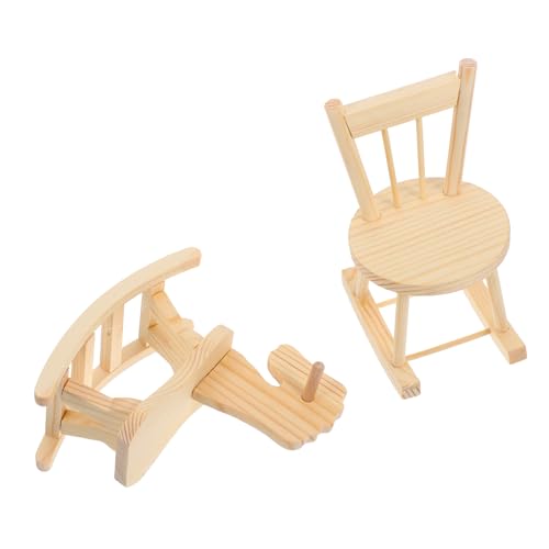 MILISTEN 2 Stück Teiliges Miniatur Holzpferd und Schaukelstuhl Puppenhaus Möbel Kinderzimmer Dekoration DIY Bausatz Fördert Feinmotorik und Kreatives MILISTEN 2 Stück Teiliges Miniatur Holzpferd und Schaukelstuhl Puppenhaus Möbel Kinderzimmer Dekoration DIY Bausatz Fördert Feinmotorik und Kreatives von Milisten
