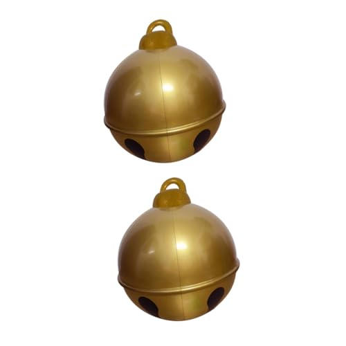 MILISTEN 2st Ballonglocken Weihnachtsballon Weihnachtliche Aufblasbare Außendekoration Karnevalsballon Aufblasbarer Ball Urlaub Hüpfburgen Ballon Aufblasen Riesige Glöckchen Pvc Golden von Milisten