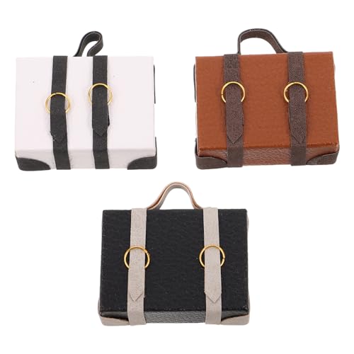 MILISTEN 3 Stück Miniatur-Kofferspielzeug - Spielzeug-Aktenkoffer im Maßstab 1:12 für Puppenhaus - Dekorative Mini-Gepäckkoffer - Kleines Zimmerdekor-Requisit für Kinder MILISTEN 3 Stück Miniatur-Kofferspielzeug - Spielzeug-Aktenkoffer im Maßstab 1:12 für Puppenhaus - Dekorative Mini-Gepäckkoffer - Kleines Zimmerdekor-Requisit für Kinder von Milisten