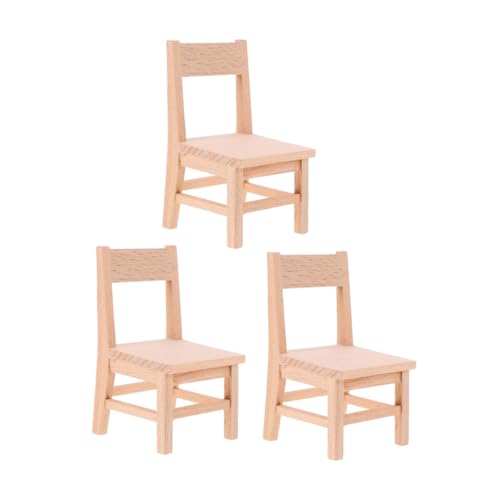MILISTEN 3 Stück Teiliges Mini Holzstuhl- Stabile Miniatur Puppenhaus Stühle Vielseitig Nutzbare Kleine Holzmöbel für Esszimmer Wohnzimmer und Garten Platzsparend und Realistisch Gestaltet MILISTEN 3 Stück Teiliges Mini Holzstuhl- Stabile Miniatur Puppenhaus Stühle Vielseitig Nutzbare Kleine Holzmöbel für Esszimmer Wohnzimmer und Garten Platzsparend und Realistisch Gestaltet von Milisten