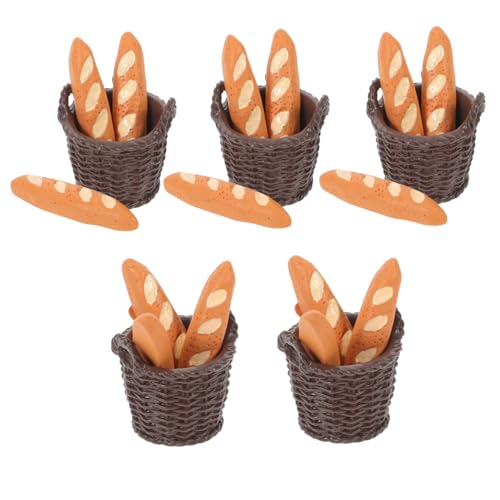 MILISTEN 5 Satz Miniatur Baguette Brotkorb mit Künstlichem Brot Puppenhaus Küche Modell für Dekoration Basteln und Fotografie Requisiten MILISTEN 5 Satz Miniatur Baguette Brotkorb mit Künstlichem Brot Puppenhaus Küche Modell für Dekoration Basteln und Fotografie Requisiten von Milisten