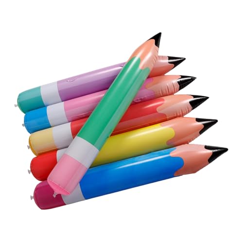 MILISTEN 6 Stück Teiliges Aufblasbares Jumbo Bleistift Deko aus PVC Farbenfrohe Riesen Bleistift Requisiten für Klassenzimmer und Party Dekoration Leichtes Langlebiges Fotorequisit zur MILISTEN 6 Stück Teiliges Aufblasbares Jumbo Bleistift Deko aus PVC Farbenfrohe Riesen Bleistift Requisiten für Klassenzimmer und Party Dekoration Leichtes Langlebiges Fotorequisit zur von Milisten