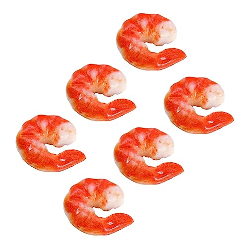 MILISTEN 6 Stück Teiliges Realistische Garnelenmodelle aus Langlebigem PVC Detailgetreue Simulation von Meeresfrüchten als Dekorative Requisiten für Restaurant Fotografie und MILISTEN 6 Stück Teiliges Realistische Garnelenmodelle aus Langlebigem PVC Detailgetreue Simulation von Meeresfrüchten als Dekorative Requisiten für Restaurant Fotografie und von Milisten