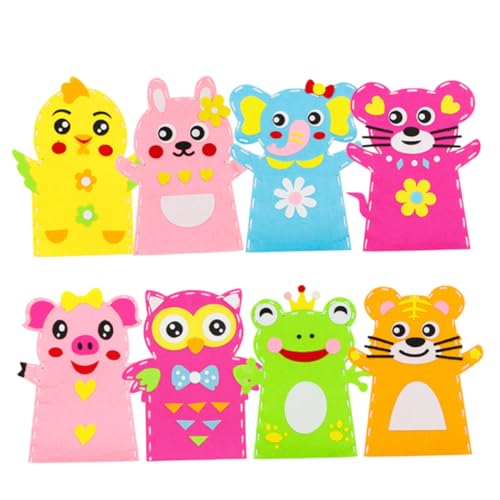 MILISTEN 8 Stück Teiliges DIY Handpuppen Bastelset aus Hochwertigem Farbigem Vliesstoff für Kreatives Handpuppen Material Fantasie Feinmotorik und Geduld für Kindergeburtstag und MILISTEN 8 Stück Teiliges DIY Handpuppen Bastelset aus Hochwertigem Farbigem Vliesstoff für Kreatives Handpuppen Material Fantasie Feinmotorik und Geduld für Kindergeburtstag und von Milisten