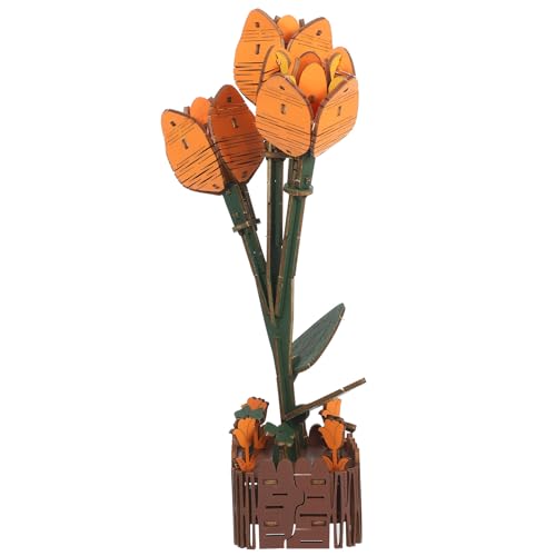 MILISTEN Holzblumen zum Basteln: Tulpen-Bausteinset aus Holz – 3D-Puzzle-Bastelset zum Dekorieren mit Pflanzenmotiven – Kreatives Zusammenbauen von Holzblumen MILISTEN Holzblumen zum Basteln: Tulpen-Bausteinset aus Holz – 3D-Puzzle-Bastelset zum Dekorieren mit Pflanzenmotiven – Kreatives Zusammenbauen von Holzblumen von Milisten