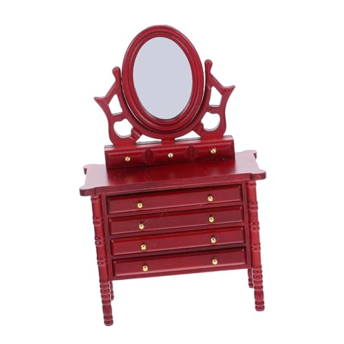MILISTEN Vintage Holz Kommode Detailreiche Miniatur Möbel für Puppenhaus Schlafzimmer und Wohnzimmer Dekoration Rotbraun MILISTEN Vintage Holz Kommode Detailreiche Miniatur Möbel für Puppenhaus Schlafzimmer und Wohnzimmer Dekoration Rotbraun von Milisten