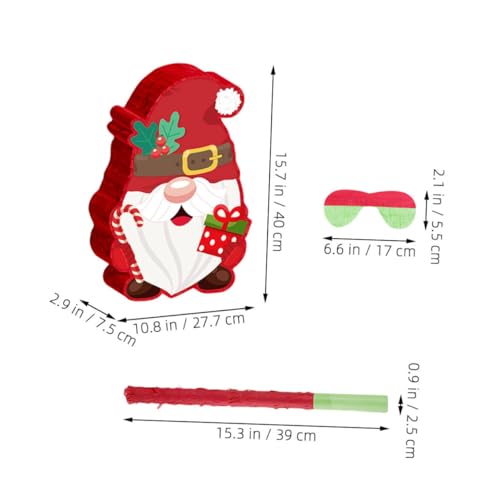 MILISTEN Weihnachts-piñata Gnom Design mit Schlagstab und Augenbinde Inklusive Papierkonfetti Robustes für Weihnachtsfeiern Hängende Partydekoration Kinderfreundlich und Interaktiv MILISTEN Weihnachts-piñata Gnom Design mit Schlagstab und Augenbinde Inklusive Papierkonfetti Robustes für Weihnachtsfeiern Hängende Partydekoration Kinderfreundlich und Interaktiv von Milisten