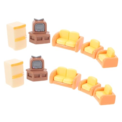 Milisten 1satz Miniatur Möbel Set Teiliges Sofa Mini Fernseher Und Kühlschrank Für Kreative Dekoration Geeignet Für Mikroszenen Und Rollenspiele Puppenhäusern Milisten 1satz Miniatur Möbel Set Teiliges Sofa Mini Fernseher Und Kühlschrank Für Kreative Dekoration Geeignet Für Mikroszenen Und Rollenspiele Puppenhäusern von Milisten