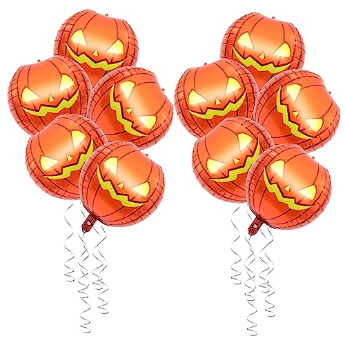 Milisten 10 Stück Kürbis Folienballons Halloween Zubehör Aufblasbare Ballons Halloween Geist Ballon Horror Ballons Kürbis Ballons Spielzeug Ballon Für Halloween Aluminiumfolie von Milisten