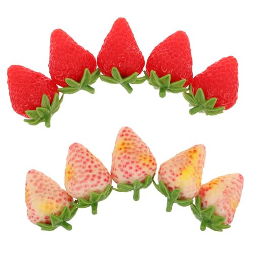 Milisten 10 Stück Teiliges Künstliche Realistische Erdbeeren in Cremigem Weiß Detailgetreu Gestaltet mit Naturgetreuer Textur Fotorequisiten für Food Styling Küchendekoration und Kreative Milisten 10 Stück Teiliges Künstliche Realistische Erdbeeren in Cremigem Weiß Detailgetreu Gestaltet mit Naturgetreuer Textur Fotorequisiten für Food Styling Küchendekoration und Kreative von Milisten
