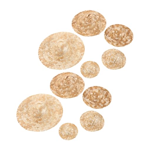 Milisten 10 Stück Teiliges Mini Strohhut Echtem Stroh Handgefertigte Cowboy Sombrero Hüte in Robust Leicht für DIY Bastelprojekte Puppen Mexikanische Fiesta Dekoration Milisten 10 Stück Teiliges Mini Strohhut Echtem Stroh Handgefertigte Cowboy Sombrero Hüte in Robust Leicht für DIY Bastelprojekte Puppen Mexikanische Fiesta Dekoration von Milisten