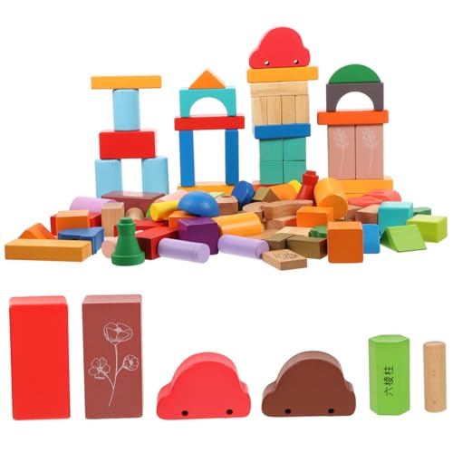 Milisten 100 Stück Holzbausteine für Kleinkinder Bunte Geometrische Bauklötze aus Natürlichem Holz Pädagogisches für Frühe Bildung Ab Jahr ohne Scharfe Kanten Milisten 100 Stück Holzbausteine für Kleinkinder Bunte Geometrische Bauklötze aus Natürlichem Holz Pädagogisches für Frühe Bildung Ab Jahr ohne Scharfe Kanten von Milisten