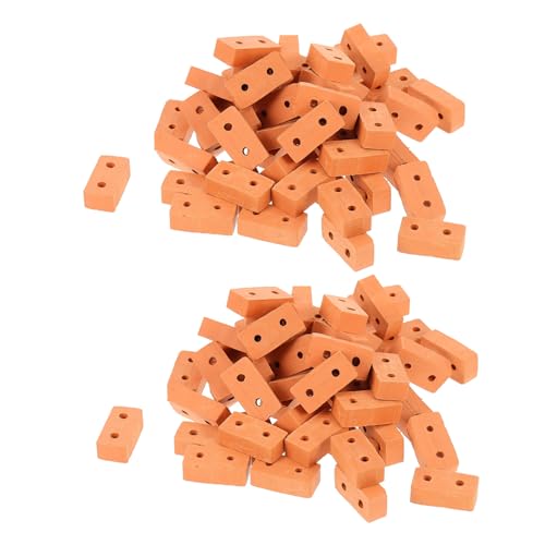Milisten 100 Stück Mini Ziegelsteine Rot mit Löchern Realistische Miniatur Bausteine für DIY Puppenhaus Architektur Modellbau Landschaftsgestaltung und Bastelprojekte Milisten 100 Stück Mini Ziegelsteine Rot mit Löchern Realistische Miniatur Bausteine für DIY Puppenhaus Architektur Modellbau Landschaftsgestaltung und Bastelprojekte von Milisten