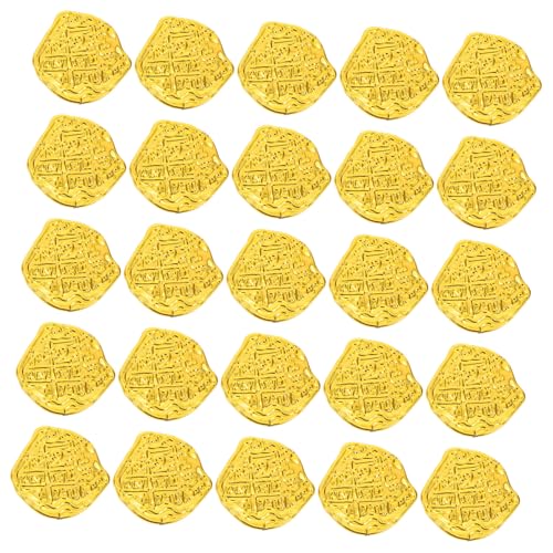 Milisten 100 Stück Plastik Piratenmünzen Spielgeld für Piratenparty Token Spanische Dublonen Schatzsuche Klassenzimmer Belohnung Halloween Zubehör Milisten 100 Stück Plastik Piratenmünzen Spielgeld für Piratenparty Token Spanische Dublonen Schatzsuche Klassenzimmer Belohnung Halloween Zubehör von Milisten