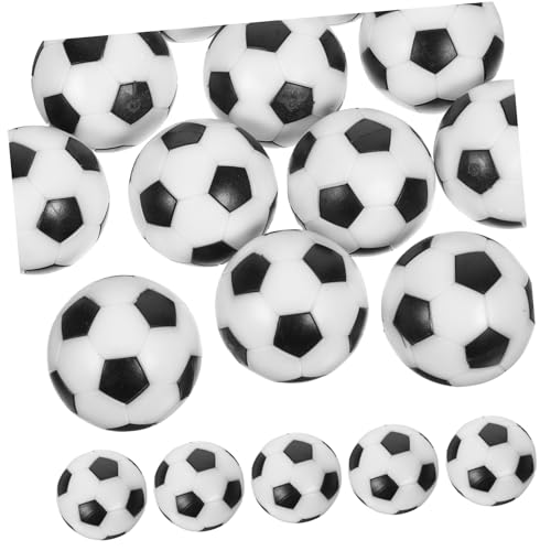 Milisten 12 STK Mini-Ersatzfußbälle Kickertischteile Mini-Tischkicker Ballspielzeug für den Tisch Mini-Ersatzfußball Kleiner Fußball tischfussballtisch tischfußballtisch Fußball Ball Black von Milisten