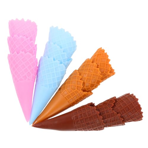 Milisten 12 Stück Teiliges Eiscreme Waffel Modelle Realistische Knusprige Eistüten Spielzeugdekoration in Farben Detailgetreue Simulation für Puppenhaus Party und Kreatives Milisten 12 Stück Teiliges Eiscreme Waffel Modelle Realistische Knusprige Eistüten Spielzeugdekoration in Farben Detailgetreue Simulation für Puppenhaus Party und Kreatives von Milisten