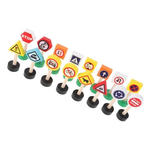 Milisten 16 Stück Teiliges Holz verkehrszeichen spielset für Kleinkinder Bunte Straßenschilder mit Sicherem Dickem Material Fördert Selbstständiges Lernen und Kognitive Fähigkeiten für Milisten 16 Stück Teiliges Holz verkehrszeichen spielset für Kleinkinder Bunte Straßenschilder mit Sicherem Dickem Material Fördert Selbstständiges Lernen und Kognitive Fähigkeiten für von Milisten