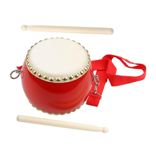 Milisten 1Satz Handtrommel für Rote Percussion Trommel mit Stöcken Lernspielzeug zur Musikalischen für Kreative Spielstunden Sicher und Robust für Kleine Musiker Milisten 1Satz Handtrommel für Rote Percussion Trommel mit Stöcken Lernspielzeug zur Musikalischen für Kreative Spielstunden Sicher und Robust für Kleine Musiker von Milisten