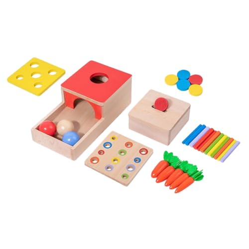 Milisten Kompaktes Lernspielzeug für Kleinkinder Sensorisches Holzspielzeug zur Hand Auge Koordination Vorschulspielzeug mit Leuchtenden Farben für Motorik und Milisten Kompaktes Lernspielzeug für Kleinkinder Sensorisches Holzspielzeug zur Hand Auge Koordination Vorschulspielzeug mit Leuchtenden Farben für Motorik und von Milisten