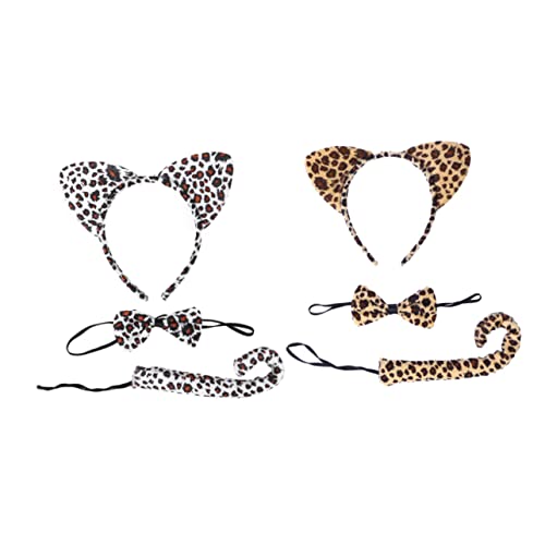 Milisten 2 Sätze Katzenkostüm Stirnband Katzenohren mit und Schleife Weiß Gelb Leopardenmuster Karneval Kostüm für Jungen Mädchen Party Cosplay Milisten 2 Sätze Katzenkostüm Stirnband Katzenohren mit und Schleife Weiß Gelb Leopardenmuster Karneval Kostüm für Jungen Mädchen Party Cosplay von Milisten
