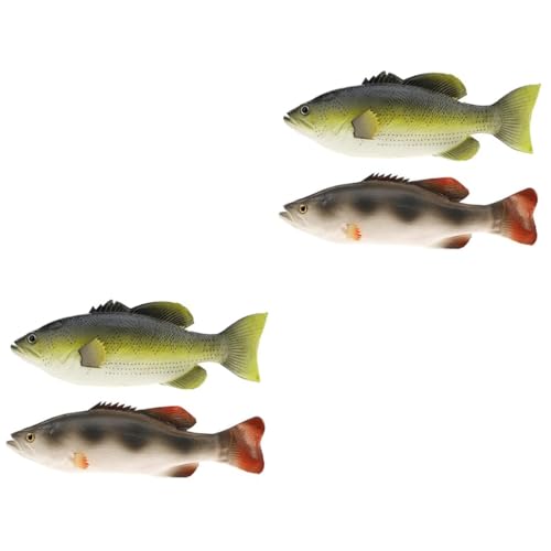 Milisten 2 Sätze Künstlicher Fisch Meerestiermodell Frühpädagogisches Künstliche Fische Animal Figures Simulation Fischverzierung Simulation Von Tierfiguren Pu 2 Stück * 2 von Milisten