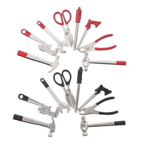 Milisten 2 Sätze Miniatur Werkzeug Set mit Hammer Schraubenzieher Zange Schraubenschlüssel Realistisches Puppenhaus Reparatur Werkzeug für DIY Basteln und Mikro Landschaft Dekoration Milisten 2 Sätze Miniatur Werkzeug Set mit Hammer Schraubenzieher Zange Schraubenschlüssel Realistisches Puppenhaus Reparatur Werkzeug für DIY Basteln und Mikro Landschaft Dekoration von Milisten