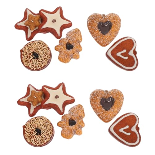 Milisten 2sätze Künstliche Kekse Und Schokolade Simulation Weihnachtsdessert Weihnachtsbaum Herz Sternform Modell Für Küchendisplay Foto-Requisite Milisten 2sätze Künstliche Kekse Und Schokolade Simulation Weihnachtsdessert Weihnachtsbaum Herz Sternform Modell Für Küchendisplay Foto-Requisite von Milisten
