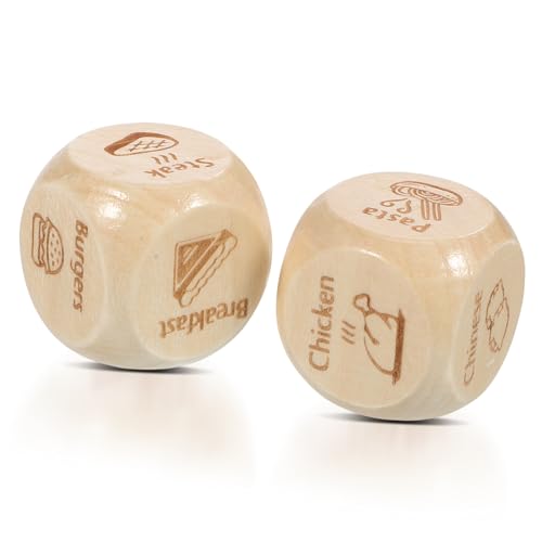 Milisten 2 Stück Holzwürfel Food Decision Dice mit Food Motiven Langlebiges Dinner Spiel zur Schnellen Essensentscheidung und Familienunterhaltung Milisten 2 Stück Holzwürfel Food Decision Dice mit Food Motiven Langlebiges Dinner Spiel zur Schnellen Essensentscheidung und Familienunterhaltung von Milisten