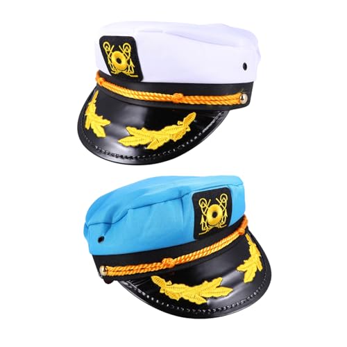 Milisten 2 Stück Kapitänsmütze Unisex Stil Verstellbar Kostümhut für Erwachsene Karneval Mottoparty Halloween Cosplay Matrosen Zubehör Milisten 2 Stück Kapitänsmütze Unisex Stil Verstellbar Kostümhut für Erwachsene Karneval Mottoparty Halloween Cosplay Matrosen Zubehör von Milisten