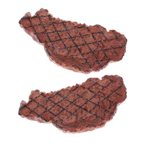 Milisten 2 Stück Realistisches Steak Modell Food Toy aus Kunststoff Lebensechte Steak Deko für Partygeschenke Hausdekoration Schwer von Echt zu Unterscheiden Braun Milisten 2 Stück Realistisches Steak Modell Food Toy aus Kunststoff Lebensechte Steak Deko für Partygeschenke Hausdekoration Schwer von Echt zu Unterscheiden Braun von Milisten
