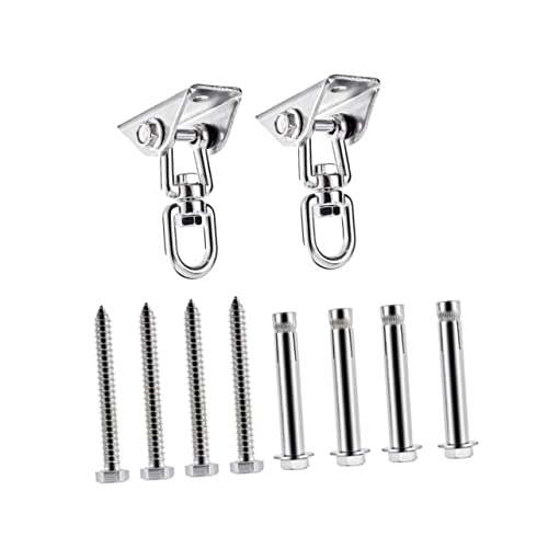 Milisten 2 Stück Teiliges Edelstahl Schwerlast Drehhaken mit Schrauben und Zementnägeln Rotierende Hängesessel Befestigungsplatten Stabil für Schaukel Hängematte Indoor und Outdoor Milisten 2 Stück Teiliges Edelstahl Schwerlast Drehhaken mit Schrauben und Zementnägeln Rotierende Hängesessel Befestigungsplatten Stabil für Schaukel Hängematte Indoor und Outdoor von Milisten