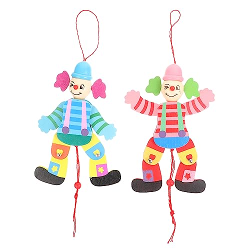 Milisten 2Stücke Clown Marionetten Holz Spielzeug für Kinder Interaktive Fadenpuppen für Puppentheater und Partys Milisten 2Stücke Clown Marionetten Holz Spielzeug für Kinder Interaktive Fadenpuppen für Puppentheater und Partys von Milisten