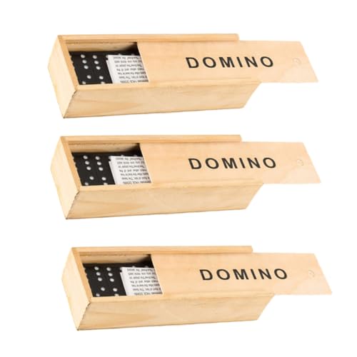 Milisten 3 Sätze Holz Dominosteine Set Teilig Klassisches Domino Spiel aus Langlebigem und Holz Schwarze Spielsteine mit Weißen Punkten für Familien und Pädagogisches Lernen Praktischer Milisten 3 Sätze Holz Dominosteine Set Teilig Klassisches Domino Spiel aus Langlebigem und Holz Schwarze Spielsteine mit Weißen Punkten für Familien und Pädagogisches Lernen Praktischer von Milisten