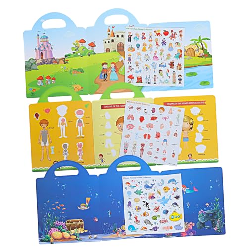 Milisten 3 Sätze Wiederverwendbares DIY Stickerbuch für Ab Jahren Lernspielzeug mit Bunten Szenenaufklebern für Vorschule und Kreative Wanddekoration ohne Kleberreste Milisten 3 Sätze Wiederverwendbares DIY Stickerbuch für Ab Jahren Lernspielzeug mit Bunten Szenenaufklebern für Vorschule und Kreative Wanddekoration ohne Kleberreste von Milisten