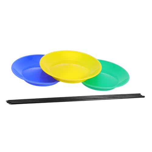 Milisten 3 Satz Zirkus Jonglierteller mit Stab Robuste Kunststoff Scheiben Drehbare Spielzeuge für Jonglierkunst Straßenkunst Geschicklichkeitstraining Milisten 3 Satz Zirkus Jonglierteller mit Stab Robuste Kunststoff Scheiben Drehbare Spielzeuge für Jonglierkunst Straßenkunst Geschicklichkeitstraining von Milisten