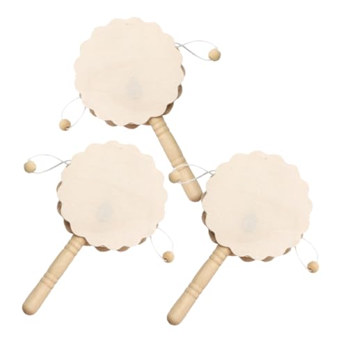 Milisten 3 Stück Teiliges Holz Rassel Trommel für DIY und Bastelspielzeug Hand Augen Koordination und Kreativität Milisten 3 Stück Teiliges Holz Rassel Trommel für DIY und Bastelspielzeug Hand Augen Koordination und Kreativität von Milisten