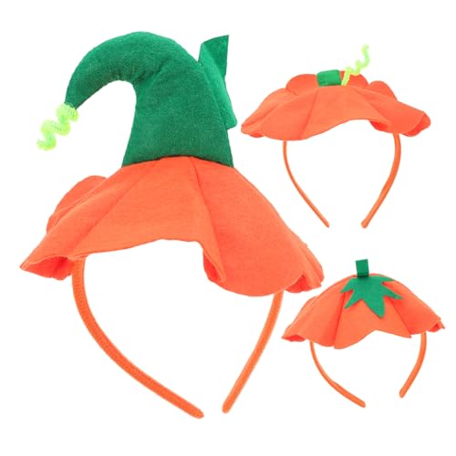 Milisten 3 Stück Teiliges Kürbis Haarreif Halloween Kopfschmuck für Partys Hut und Zweigdesign Lustige Kostüm Accessoires für Damen Milisten 3 Stück Teiliges Kürbis Haarreif Halloween Kopfschmuck für Partys Hut und Zweigdesign Lustige Kostüm Accessoires für Damen von Milisten