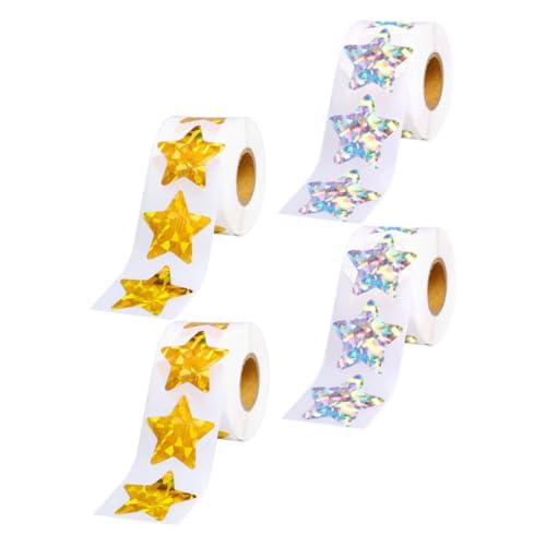 Milisten 4 Rollen wasserdichte Reflektierende Sternaufkleber Je Selbstklebende Belohnungssticker für Klassenzimmer Verhaltenstabellen Bastelprojekte Gold und Silber Milisten 4 Rollen wasserdichte Reflektierende Sternaufkleber Je Selbstklebende Belohnungssticker für Klassenzimmer Verhaltenstabellen Bastelprojekte Gold und Silber von Milisten