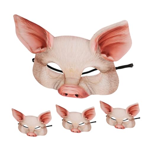 Milisten 4 Stück Halbgesichtige Schweinemasken für Halloween Atmungsaktive Tiermasken aus EVA für Karneval Kostümparty und Lustiges Cosplay Komfortabel und Langlebig Milisten 4 Stück Halbgesichtige Schweinemasken für Halloween Atmungsaktive Tiermasken aus EVA für Karneval Kostümparty und Lustiges Cosplay Komfortabel und Langlebig von Milisten