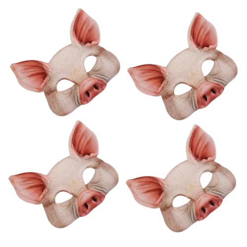 Milisten 4 Stück Halloween Schwein Halbgesichtsmaske aus Leichtem EVA Material Robuste Tiermaske für Karneval Kostüm Maskenpartys Atmungsaktive Verkleidung für Kreatives Rollenspiel Milisten 4 Stück Halloween Schwein Halbgesichtsmaske aus Leichtem EVA Material Robuste Tiermaske für Karneval Kostüm Maskenpartys Atmungsaktive Verkleidung für Kreatives Rollenspiel von Milisten