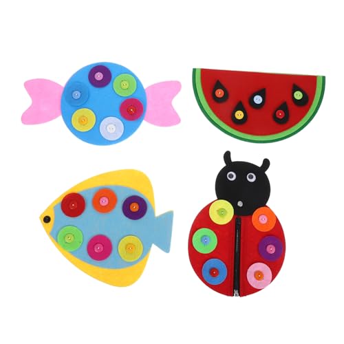 Milisten 4stücke Sensorisches Spielzeug Für Kleinkinder Montessori-lernspielzeug Mit Knopf Und Reißverschluss Feinmotorik-übung DIY-Handarbeit Stoff-Activity-Board Für Vorschulaktivitäten Milisten 4stücke Sensorisches Spielzeug Für Kleinkinder Montessori-lernspielzeug Mit Knopf Und Reißverschluss Feinmotorik-übung DIY-Handarbeit Stoff-Activity-Board Für Vorschulaktivitäten von Milisten