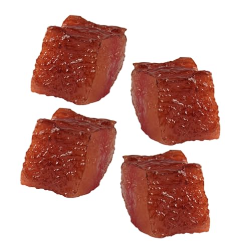 Milisten 4 Stück Realistische Simulierte Rindfleischwürfel PVC Fleischmodell Fotografie Requisiten Küchen dekor Restaurant Display Milisten 4 Stück Realistische Simulierte Rindfleischwürfel PVC Fleischmodell Fotografie Requisiten Küchen dekor Restaurant Display von Milisten