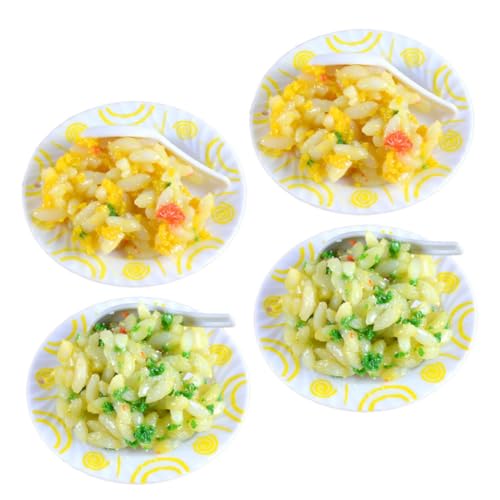 Milisten 4 Stück Realistische Teiliges Gefälschtes Gebratenes Reis Modell Detailgetreu PVC Miniatur Lebensmittelspielzeug für Puppenhaus Küchendekor Vielseitig als Film Requisite oder Milisten 4 Stück Realistische Teiliges Gefälschtes Gebratenes Reis Modell Detailgetreu PVC Miniatur Lebensmittelspielzeug für Puppenhaus Küchendekor Vielseitig als Film Requisite oder von Milisten