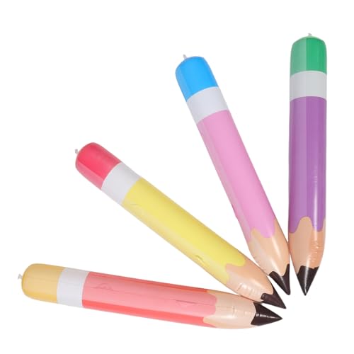 Milisten 4 Stück Teiliges Aufblasbare Bleistiftballons aus PVC Realistische Wiederverwendbare Riesen-bleistifte in Gelb Rot Violett Kreative Schuldekoration für Klassenraum Abschlussfeier Milisten 4 Stück Teiliges Aufblasbare Bleistiftballons aus PVC Realistische Wiederverwendbare Riesen-bleistifte in Gelb Rot Violett Kreative Schuldekoration für Klassenraum Abschlussfeier von Milisten