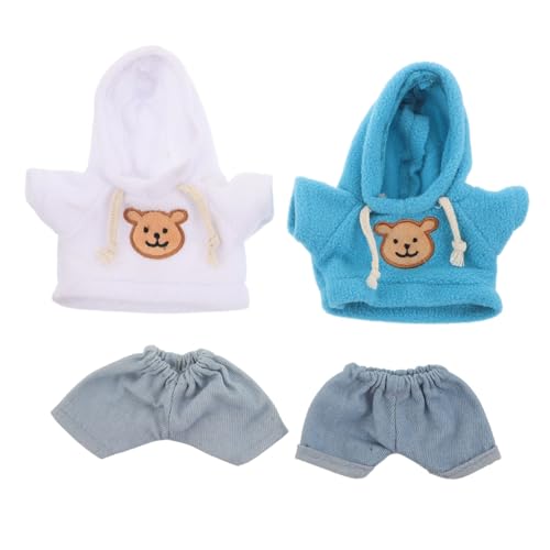 Milisten 4 Stück Teiliges Bärenkleidungsset aus Strapazierfähiger Baumwolle Süße Hoodie Jeans-Outfits für Kuscheltiere Passgenau für Kleine Plüschtiere Individualisierbare Kleidung für Milisten 4 Stück Teiliges Bärenkleidungsset aus Strapazierfähiger Baumwolle Süße Hoodie Jeans-Outfits für Kuscheltiere Passgenau für Kleine Plüschtiere Individualisierbare Kleidung für von Milisten