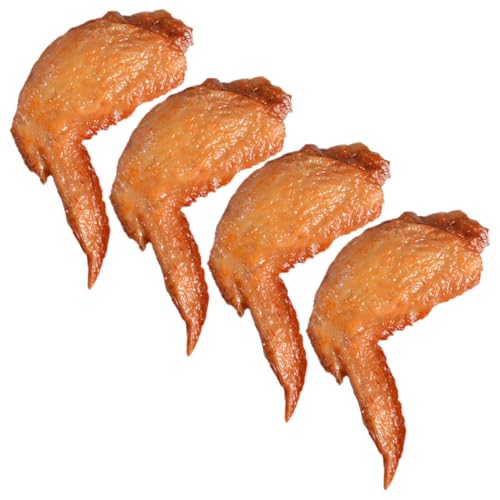 Milisten 4 Stück Teiliges Hühnerflügel Modell aus Robustem PVC Lebensechte Künstliche Lebensmittel deko für Restaurant Küche Tisch Fotografie Display Langlebig und Farbecht Milisten 4 Stück Teiliges Hühnerflügel Modell aus Robustem PVC Lebensechte Künstliche Lebensmittel deko für Restaurant Küche Tisch Fotografie Display Langlebig und Farbecht von Milisten