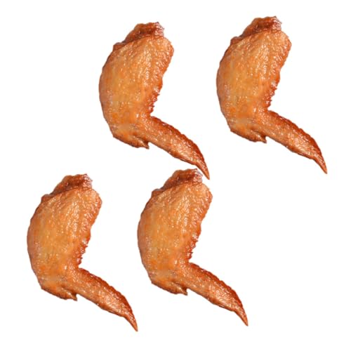 Milisten 4 Stück Teiliges Realistische Künstliche Gebratene Hühnerflügel PVC Lebensmittelechtes Dekorationsmodell für Küchen Restaurant Schaufenster Fotografie Requisiten Milisten 4 Stück Teiliges Realistische Künstliche Gebratene Hühnerflügel PVC Lebensmittelechtes Dekorationsmodell für Küchen Restaurant Schaufenster Fotografie Requisiten von Milisten